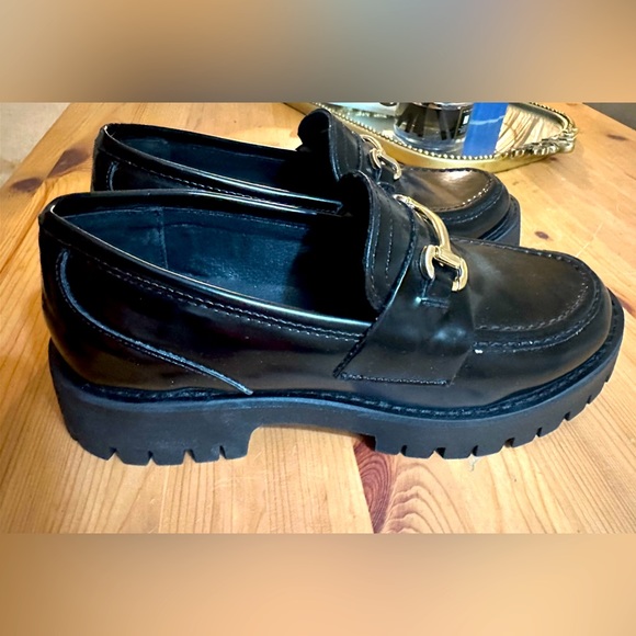 Steve Madden Lando Black Leather Loafers Size 10 - Picture 1 of 3